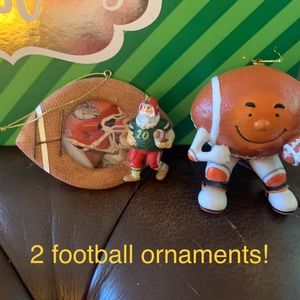 Football ornaments! Christmas bound